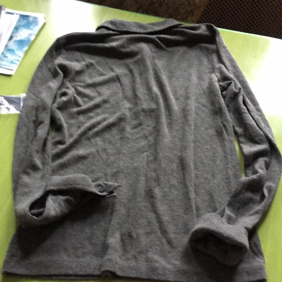 Anne Klein Rayon/Wool Blend Shirt Grey Large NWT - Picture 5 of 5